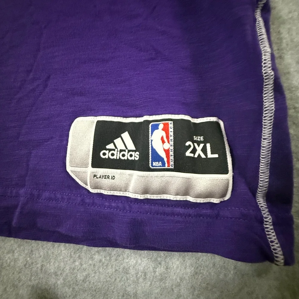 Adidas Los Angeles Lakers Kobe Bryant 24 Purple Jersey T-Shirt Mens 2XL W66498